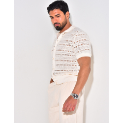 Chemise manches courtes ajourée Chemise manches courtes ajourée