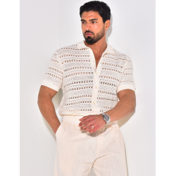 Chemise manches courtes ajourée Chemise manches courtes ajourée