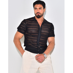 Chemise manches courtes ajourée Chemise manches courtes ajourée