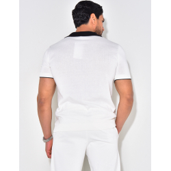 Polo manches courtes à rayures verticales Polo manches courtes à rayures verticales