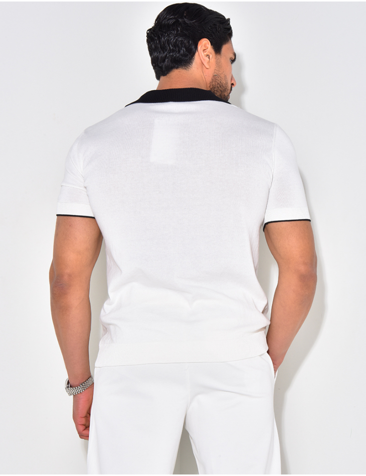 Polo manches courtes à rayures verticales Polo manches courtes à rayures verticales