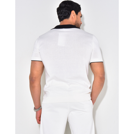 Polo manches courtes à rayures verticales Polo manches courtes à rayures verticales