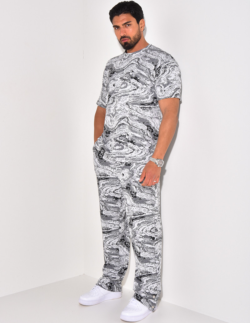 Ensemble pantalon et t-shirt à motifs
