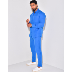 Ensemble pantalon et chemise manches longues en lin