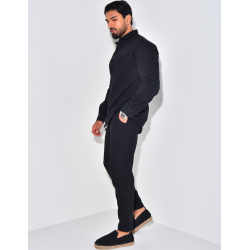 Ensemble pantalon et chemise manches longues en lin