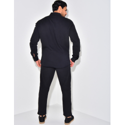 Ensemble pantalon et chemise manches longues en lin