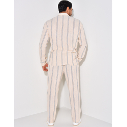 Ensemble pantalon et chemise manches longues à rayures Ensemble pantalon et chemise manches longues à rayures