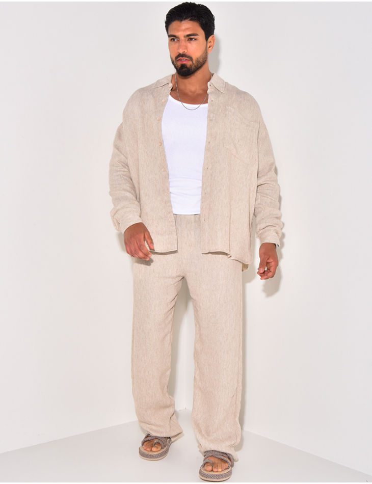 Ensemble pantalon et chemise côtelé Ensemble pantalon et chemise côtelé