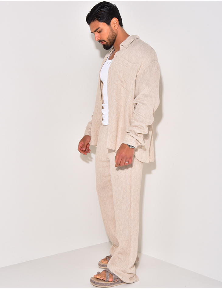 Ensemble pantalon et chemise côtelé Ensemble pantalon et chemise côtelé
