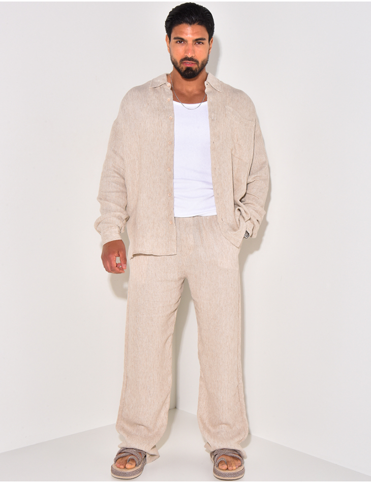 Ensemble pantalon et chemise côtelé Ensemble pantalon et chemise côtelé