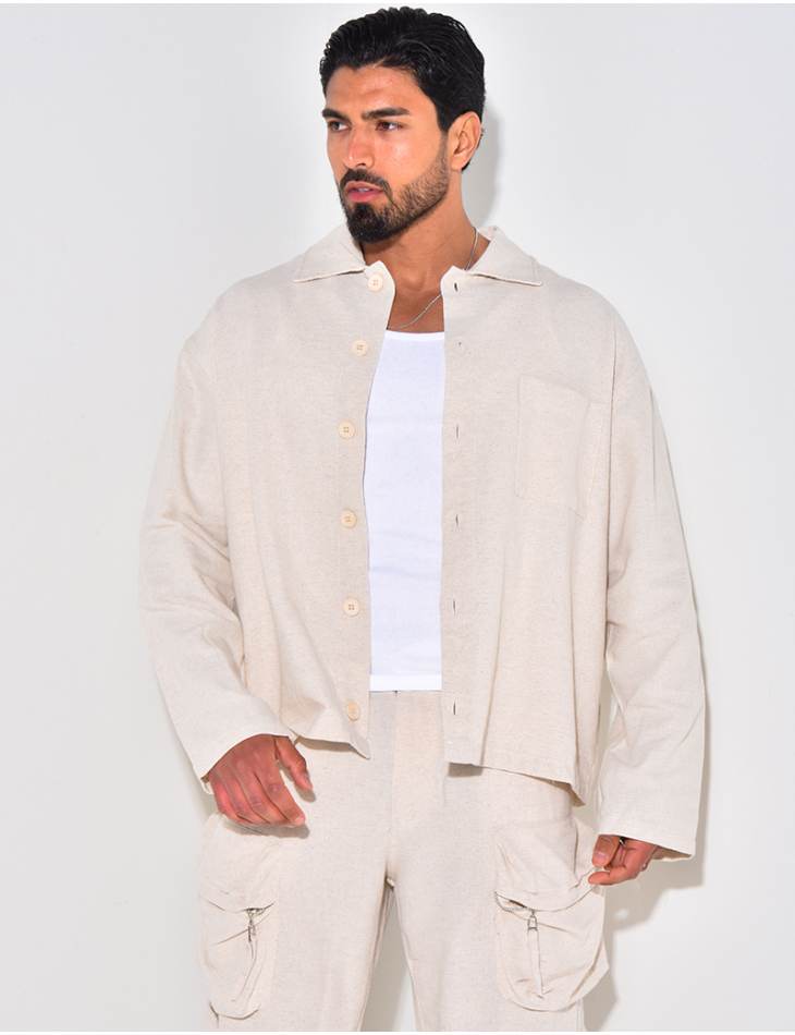 Chemise manches longues en lin