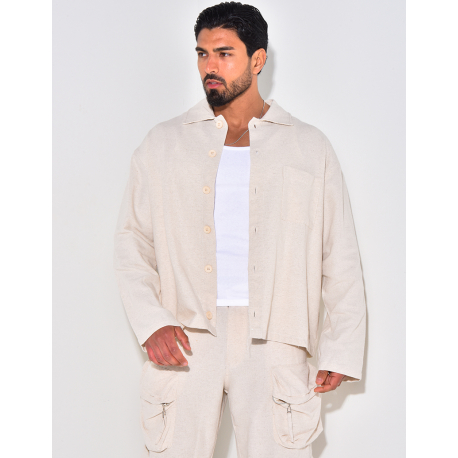 Chemise manches longues en lin
