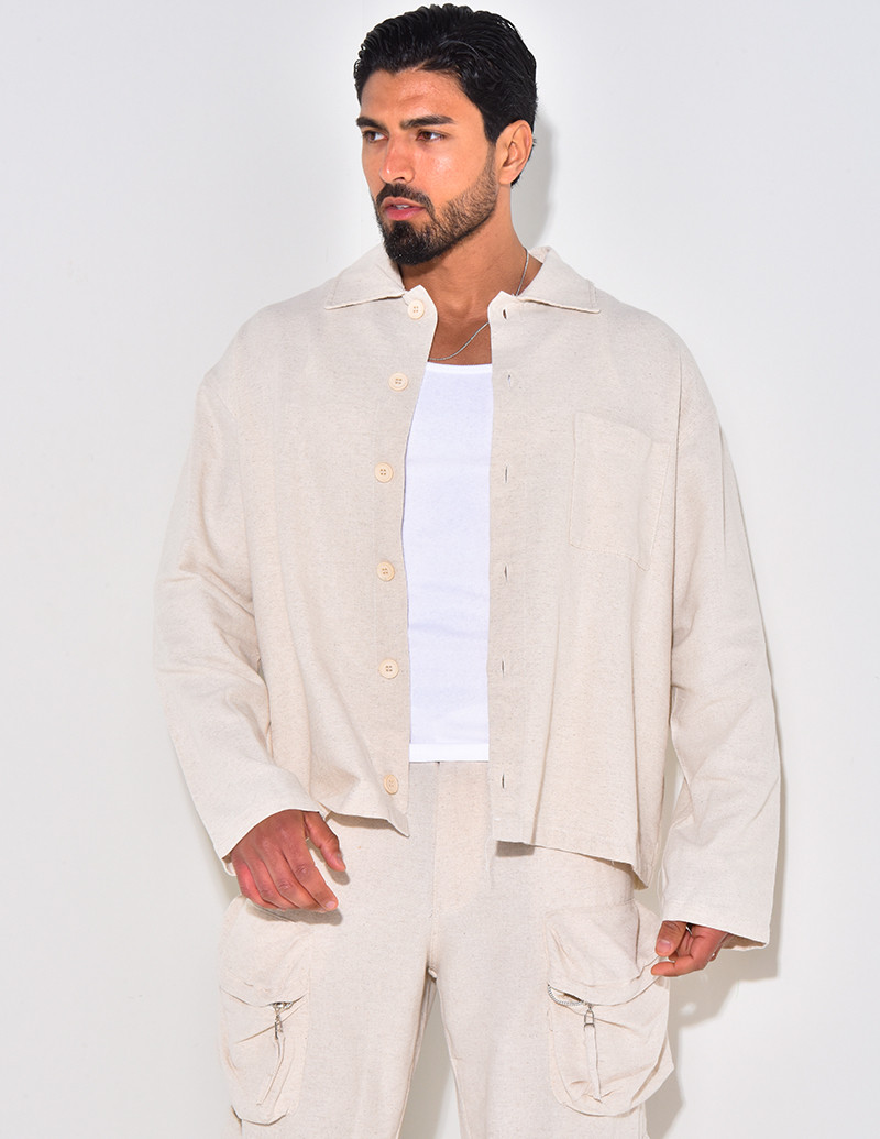Chemise manches longues en lin