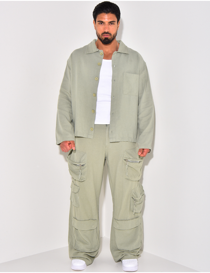 Chemise manches longues en lin