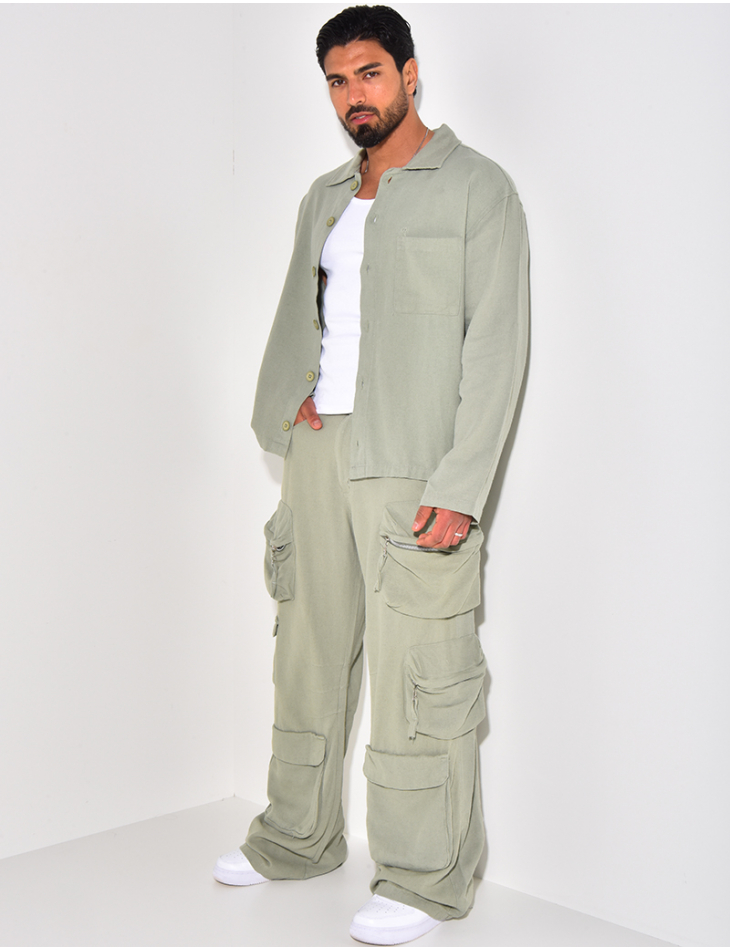 Chemise manches longues en lin