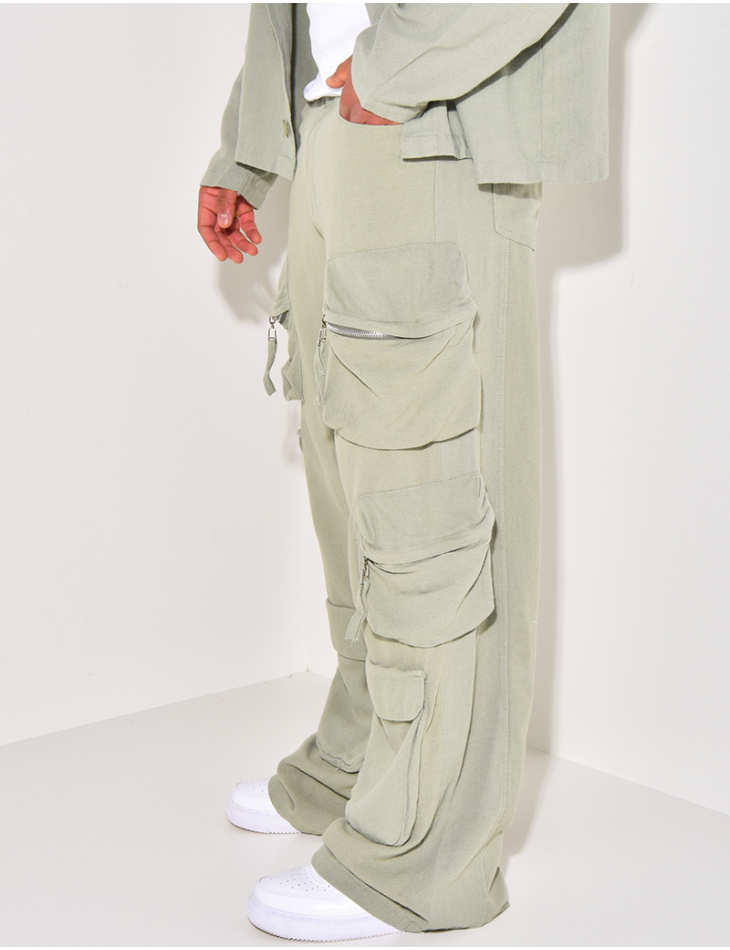 Pantalon en lin à poches Pantalon en lin à poches