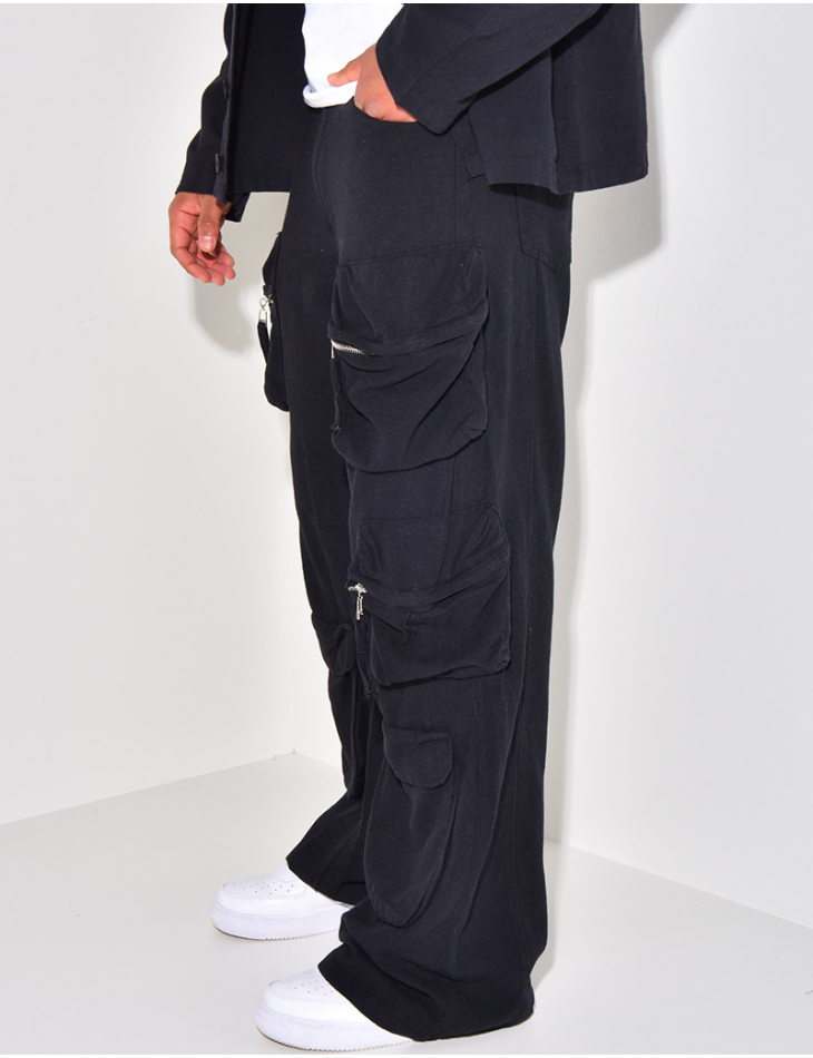 Pantalon en lin à poches