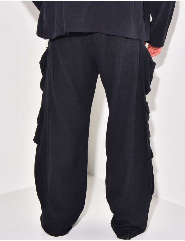Pantalon en lin à poches