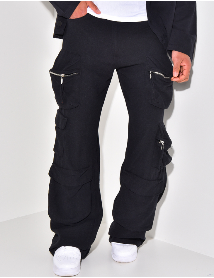 Pantalon en lin à poches