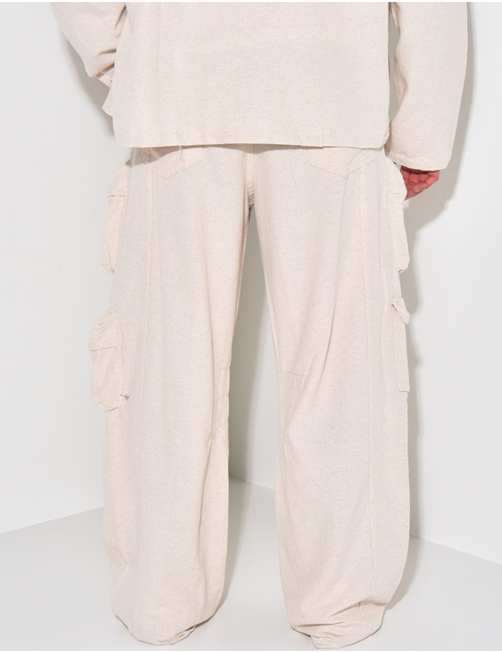 Pantalon en lin à poches
