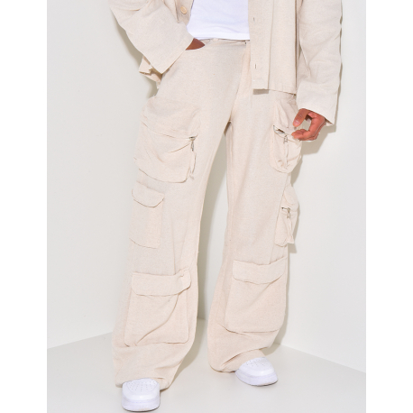 Pantalon en lin à poches