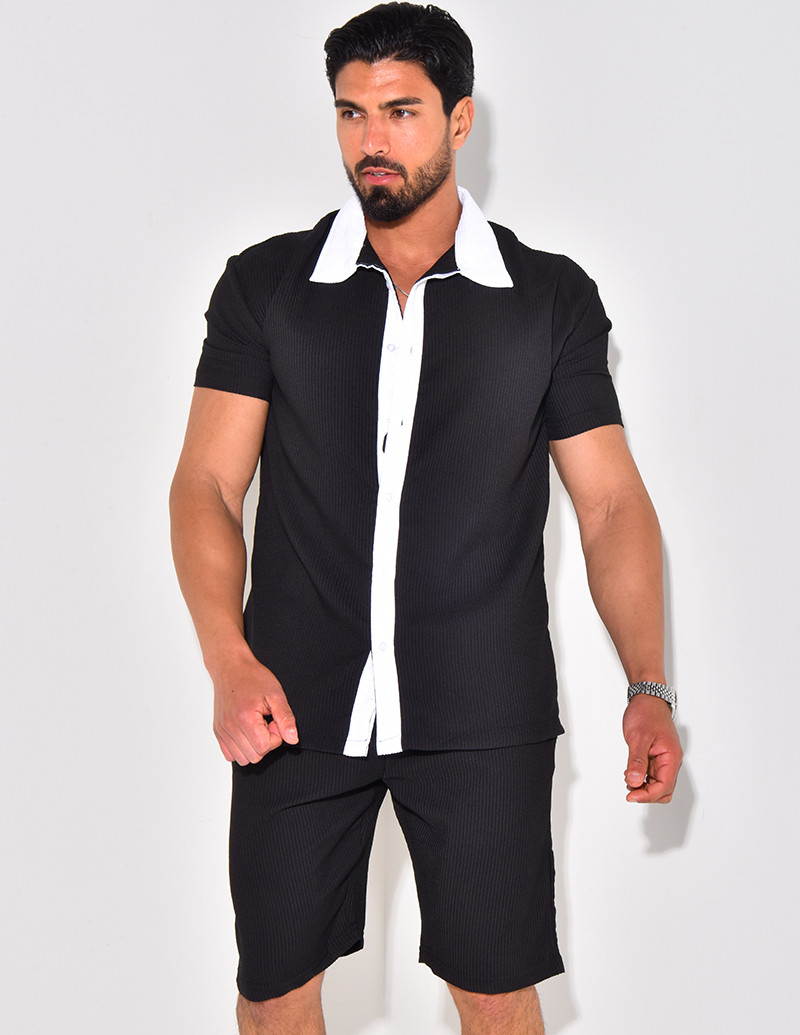 Ensemble haut et short bi color