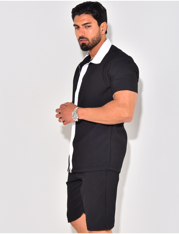 Ensemble haut et short bi color Ensemble haut et short bi color