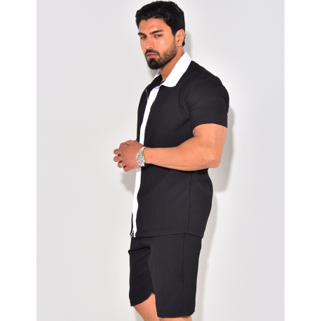 Ensemble haut et short bi color Ensemble haut et short bi color