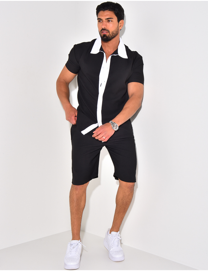 Ensemble haut et short bi color Ensemble haut et short bi color