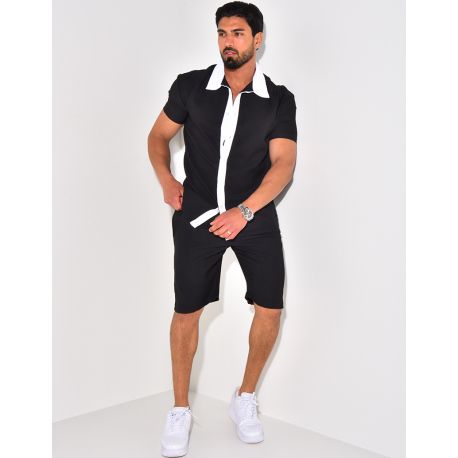 Ensemble haut et short bi color Ensemble haut et short bi color