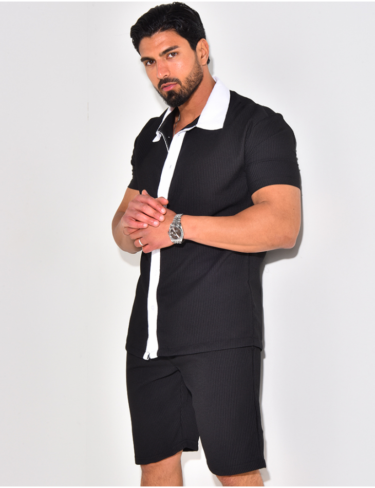 Ensemble haut et short bi color Ensemble haut et short bi color