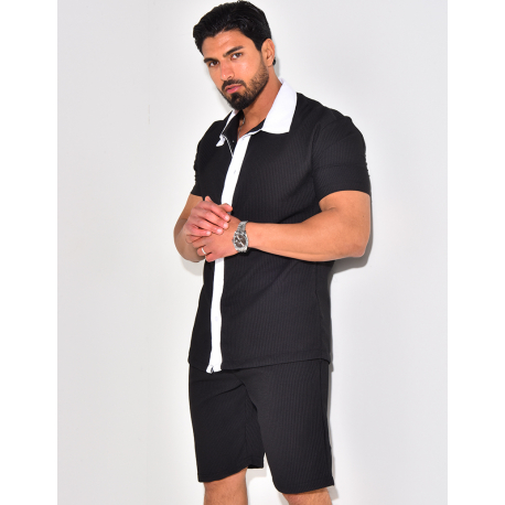 Ensemble haut et short bi color Ensemble haut et short bi color