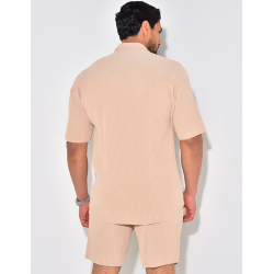 Ensmble short et chemise côtelé