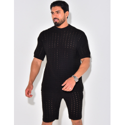 Ensemble short et t-shirt ajouré Ensemble short et t-shirt ajouré