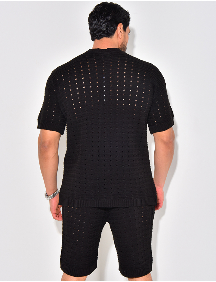 Ensemble short et t-shirt ajouré Ensemble short et t-shirt ajouré