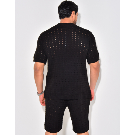 Ensemble short et t-shirt ajouré Ensemble short et t-shirt ajouré