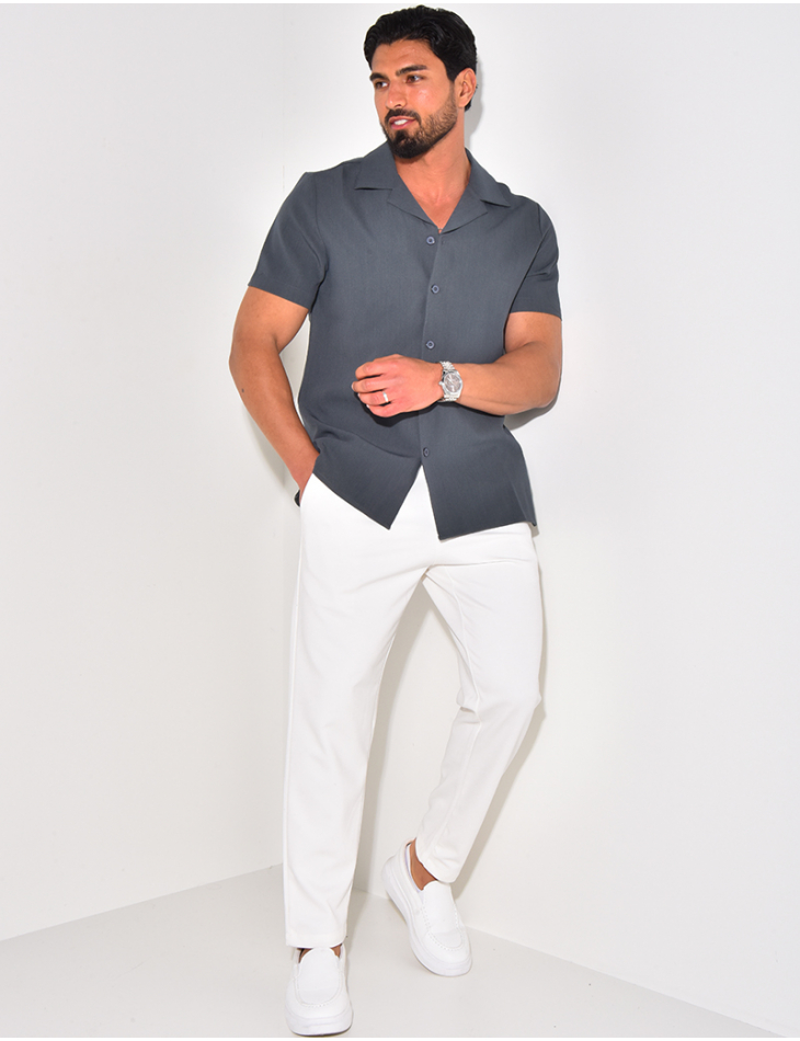 Chemise uni manches courtes Chemise uni manches courtes