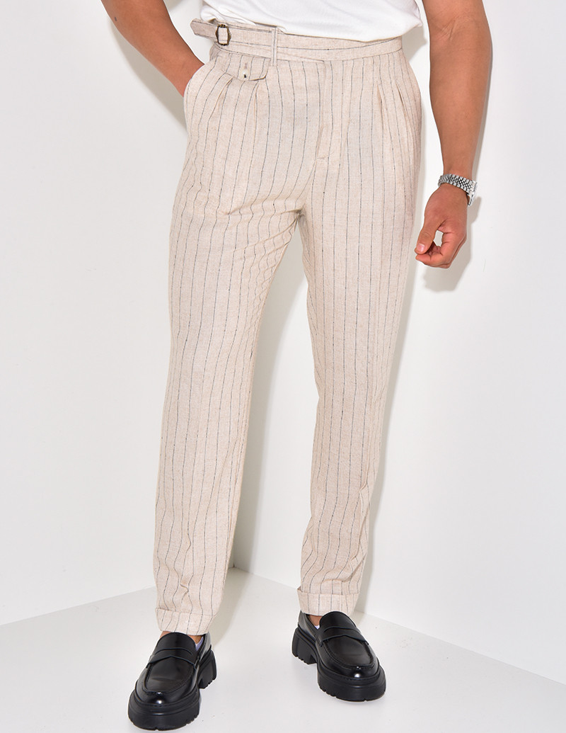 Pantalon homme à rayures