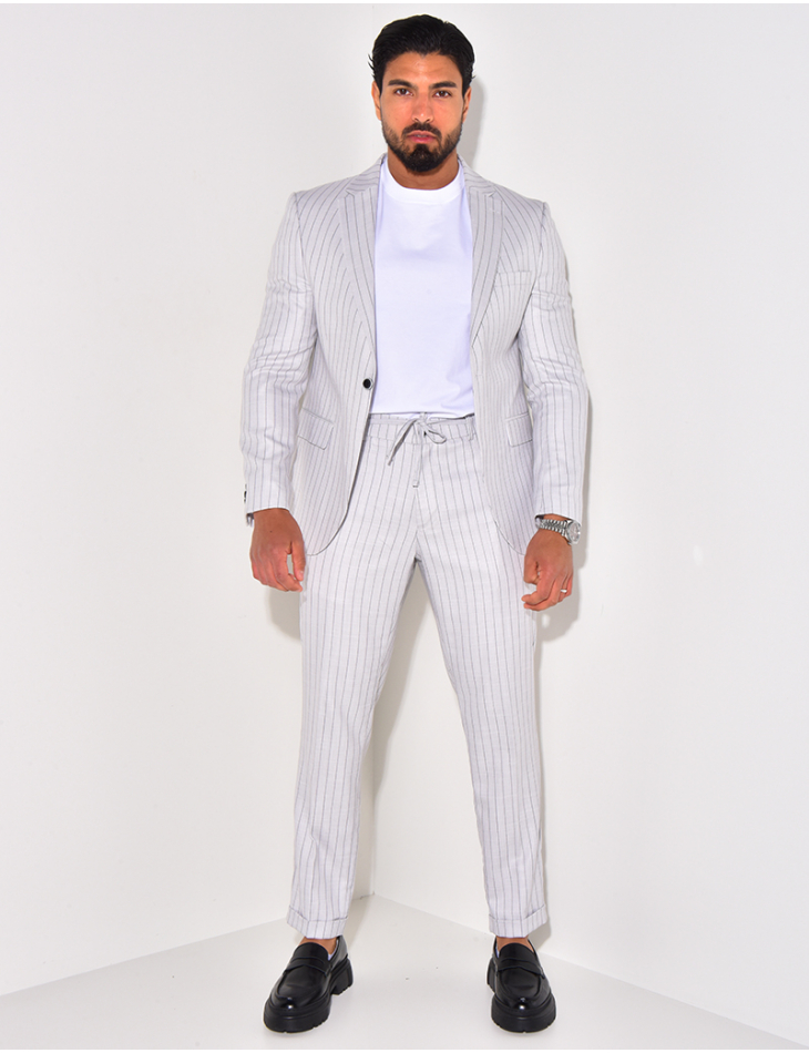 Ensemble de costume 2 pièces à rayures