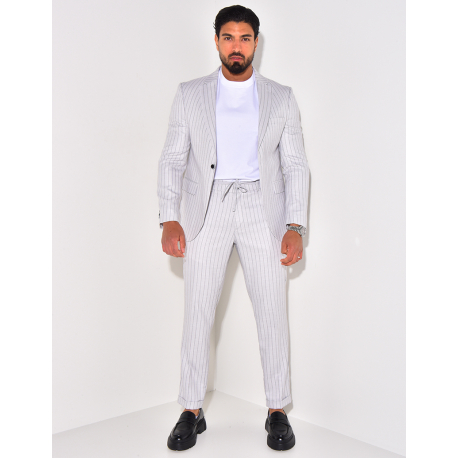 Ensemble de costume 2 pièces à rayures