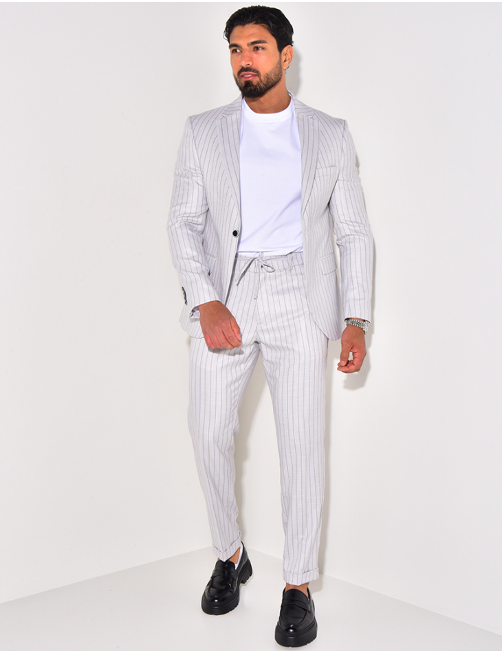 Ensemble de costume 2 pièces à rayures