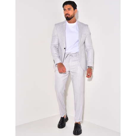 Ensemble de costume 2 pièces à rayures