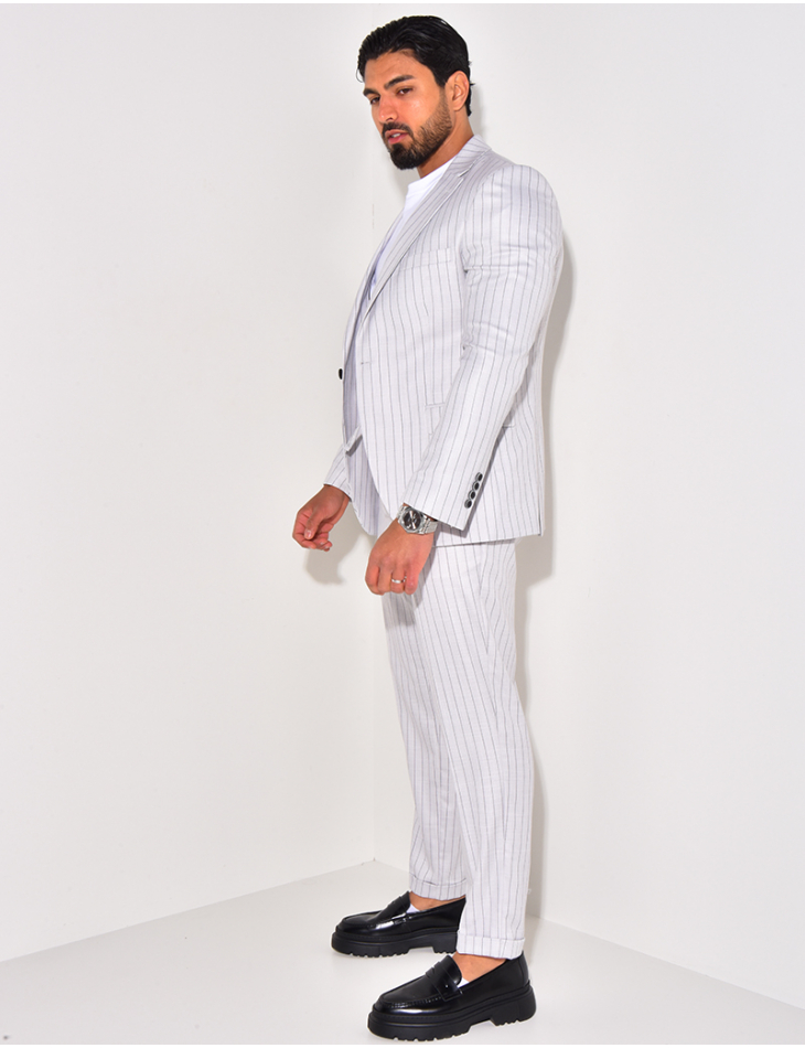 Ensemble de costume 2 pièces à rayures