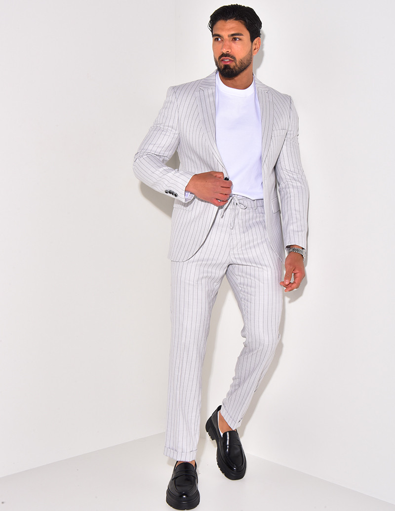 Ensemble de costume 2 pièces à rayures