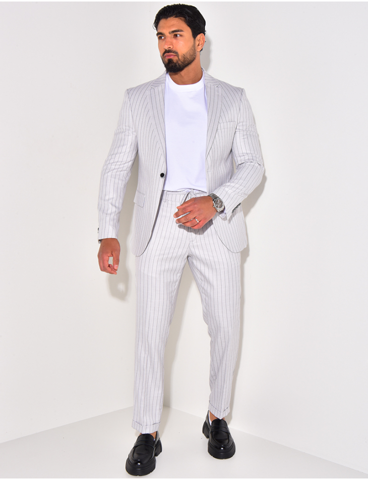 Ensemble de costume 2 pièces à rayures