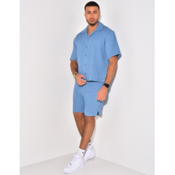 Ensemble short et chemise texturé Ensemble short et chemise texturé