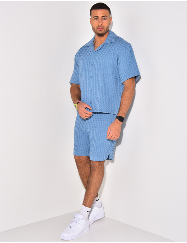 Ensemble short et chemise texturé Ensemble short et chemise texturé