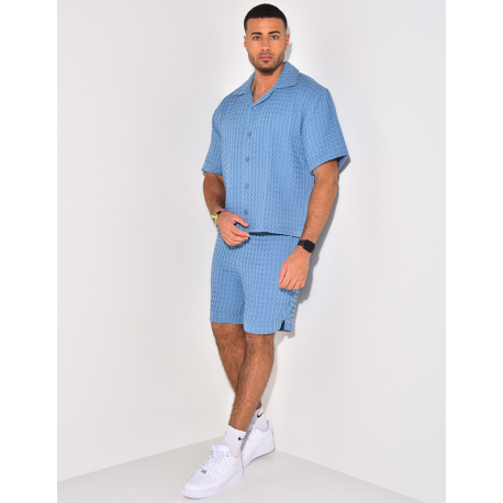Ensemble short et chemise texturé Ensemble short et chemise texturé