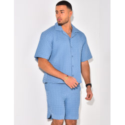 Ensemble short et chemise texturé Ensemble short et chemise texturé