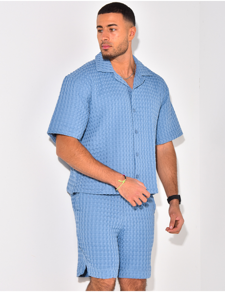 Ensemble short et chemise texturé Ensemble short et chemise texturé